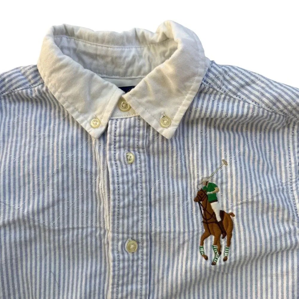Ralph Lauren Big Pony Striped Oxford Shirt #3 Size 6